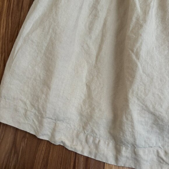 Janie & Jack Linen Smocked Bib Rosettes Tie Back Dress Girl's 5 - Picture 6 of 12